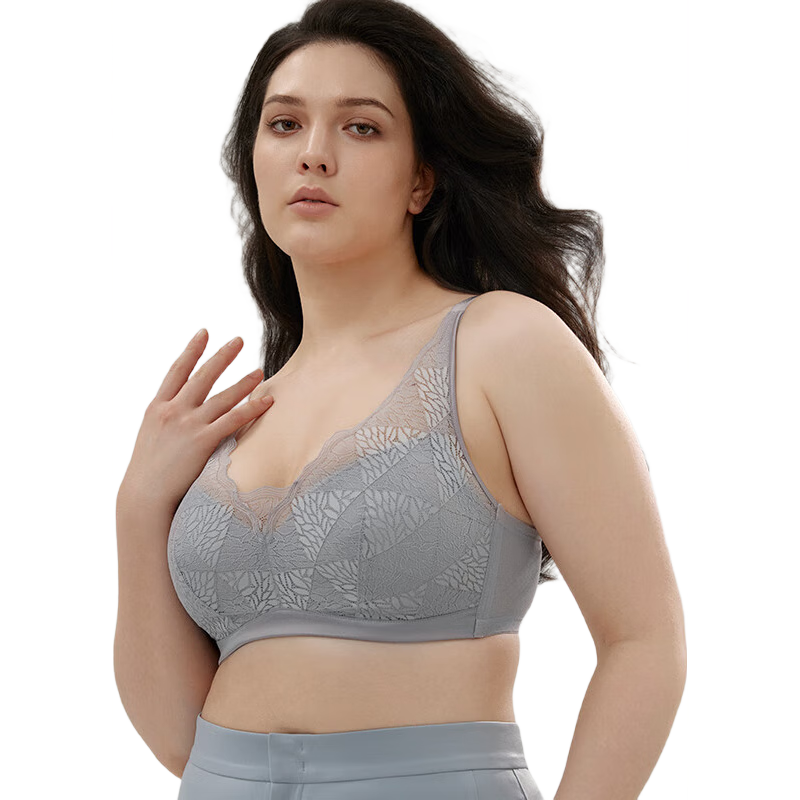 爱慕女内衣无托无钢圈大罩杯文胸聚拢文胸 JD174711灰色B75