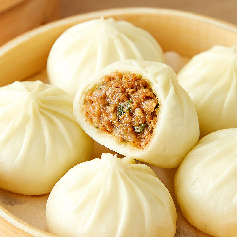 思念老面小笼包400g鲜美肉馅早餐半成品肉包子蒸包速食面点 鲜美肉馅老面小笼包400g*5袋