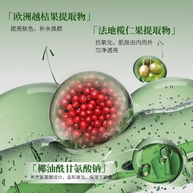 OF越桔果洗面奶焕亮洁面保湿OF净澈毛孔不假滑绵密泡沫洁面乳 洗面奶1支*130g【净澈保湿】