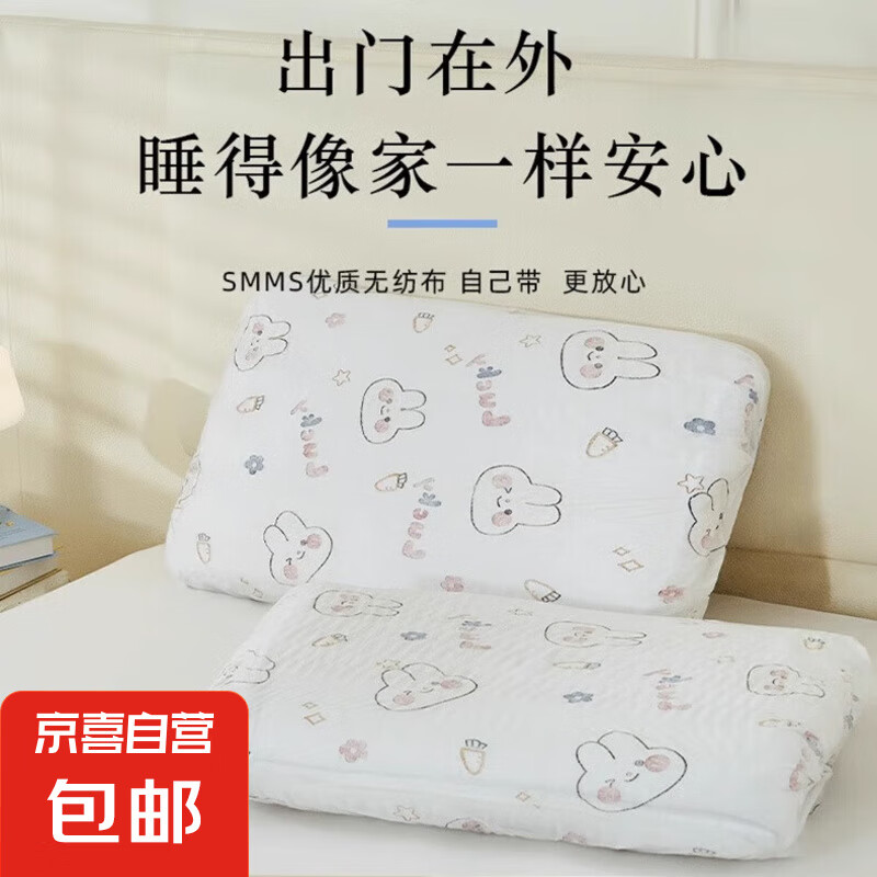 一次性枕套无菌隔脏枕头套火车卧铺旅行神器便携枕巾酒店床上用品 颜色随机（1只装）