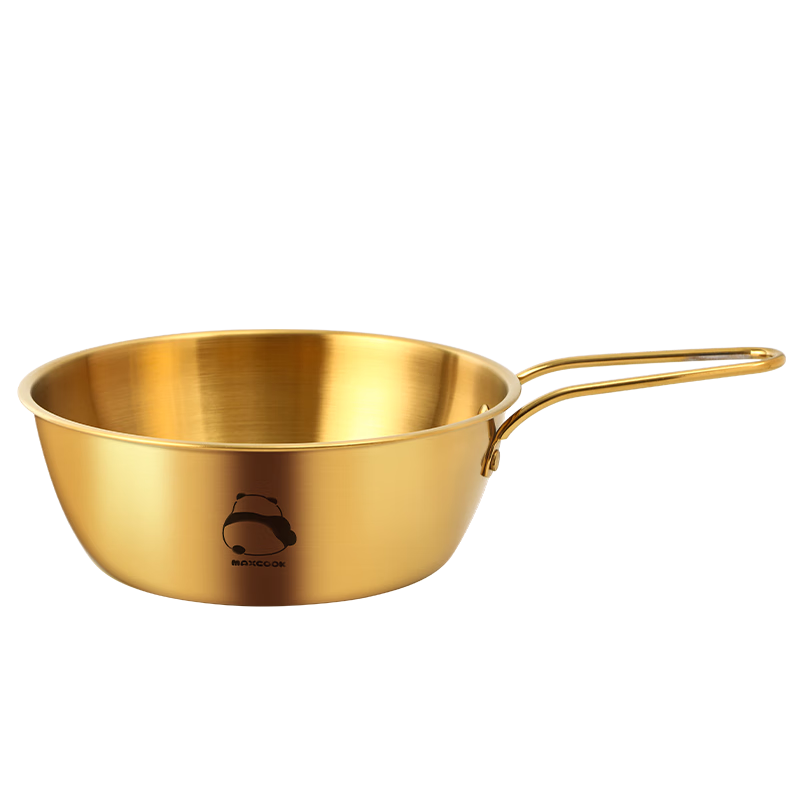 美厨（MAXCOOK）304不锈钢碗带把手 汤碗泡面碗韩式碗米酒碗大碗拌饭碗MCWA8616