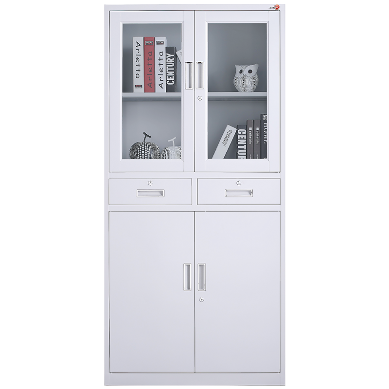 钱柜 办公家具二斗器文件柜铁皮柜玻璃抽屉柜办公柜储物柜子档案柜资料柜带锁