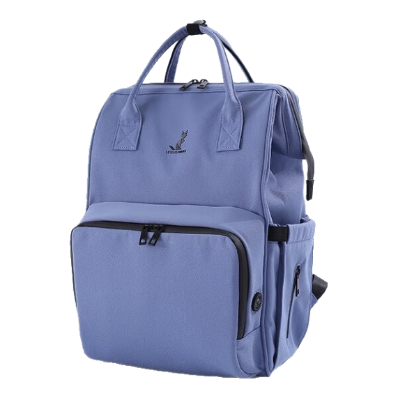 lydababy母嬰外出輕便高顏值媽咪包雙肩2025新款大容量奶瓶加熱寶媽背奶包 馬卡龍恒溫款-藍色