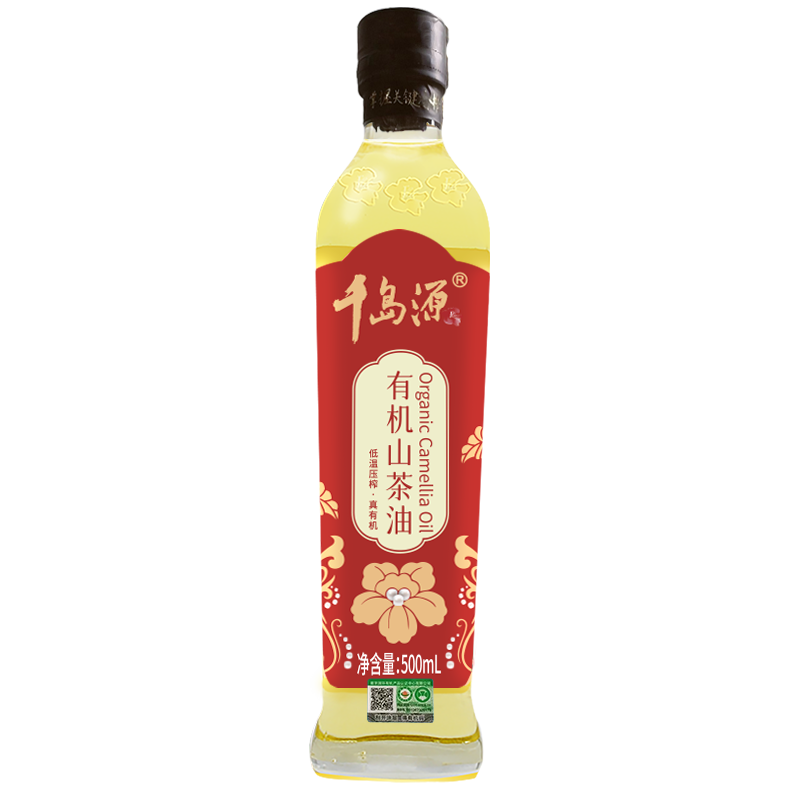 千島源【浙江杭州產(chǎn)地】有機山茶油500ml 食用油茶籽油 源頭直發(fā)包郵