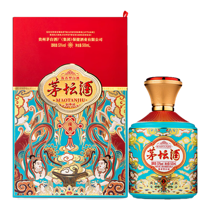 茅台（MOUTAI）茅台集团 2023年 茅坛庆典 酱香型白酒 53度 500ml 单瓶装*2件