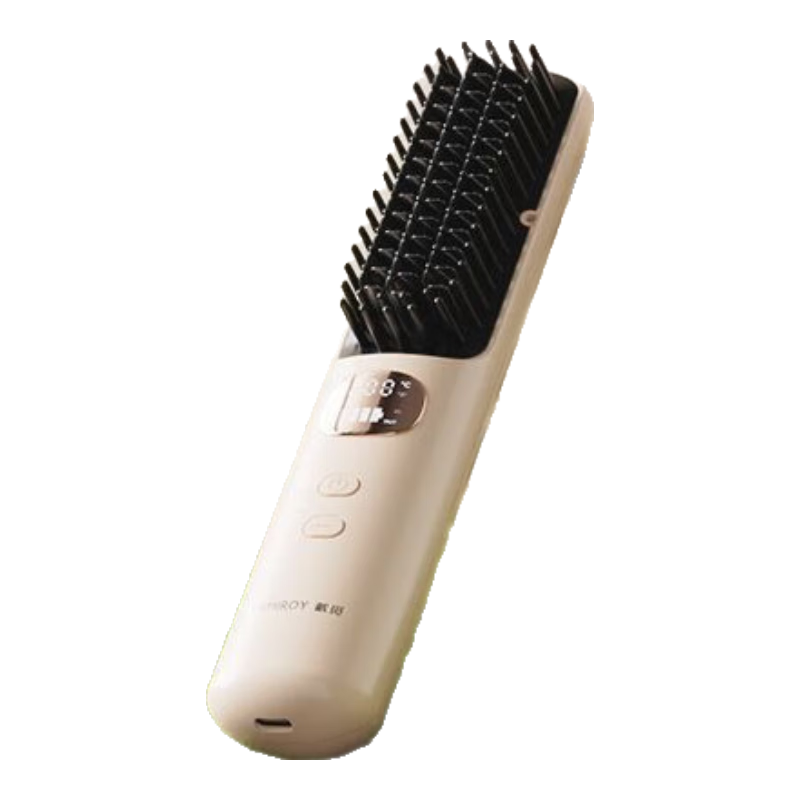 DYMIROY直发梳无线负离子拉直夹板内扣蓬松护发电动直板夹造型电梳子懒人卷发棒神器不伤发便携生日礼物女 旗舰款【双通道负离子丨五档温控丨角蛋白梳齿】