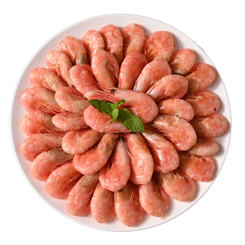 禧美海产 加拿大北极甜虾净重3斤/盒 90/120规格 熟冻 解冻即食 MSC认证