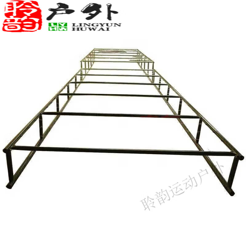 錕霖屹黛惑移動式低樁網(wǎng)圓管地樁網(wǎng)匍匐前進400米障礙訓(xùn)練器材心理訓(xùn)練 10m*2m*0.4m(配鐵絲和彈力繩)