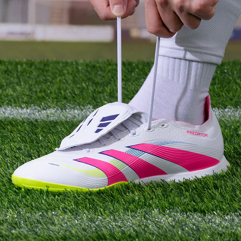 阿迪达斯 (adidas)猎鹰25 PREDATOR中端TF碎钉人草翻鞋舌足球鞋新款比赛训练鞋 JS0385/适合人造草场 39