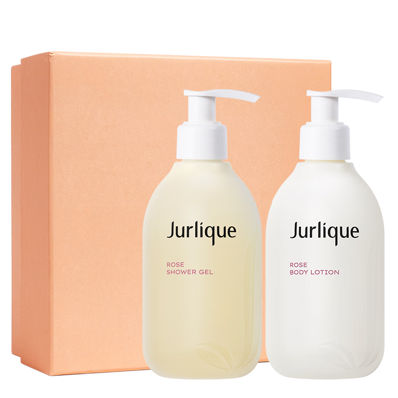 茱莉蔻（Jurlique）玫瑰身體洗護(hù)禮盒（沐浴露300ML+身體乳300ML)深層清潔 生日禮物
