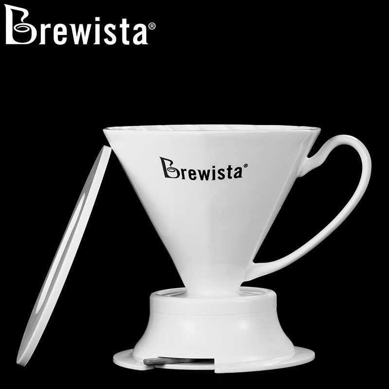 BREWISTABrewista 景德鎮高溫陶瓷錐形手沖咖啡過(guò)濾杯 浸泡式V60聰明杯 白色