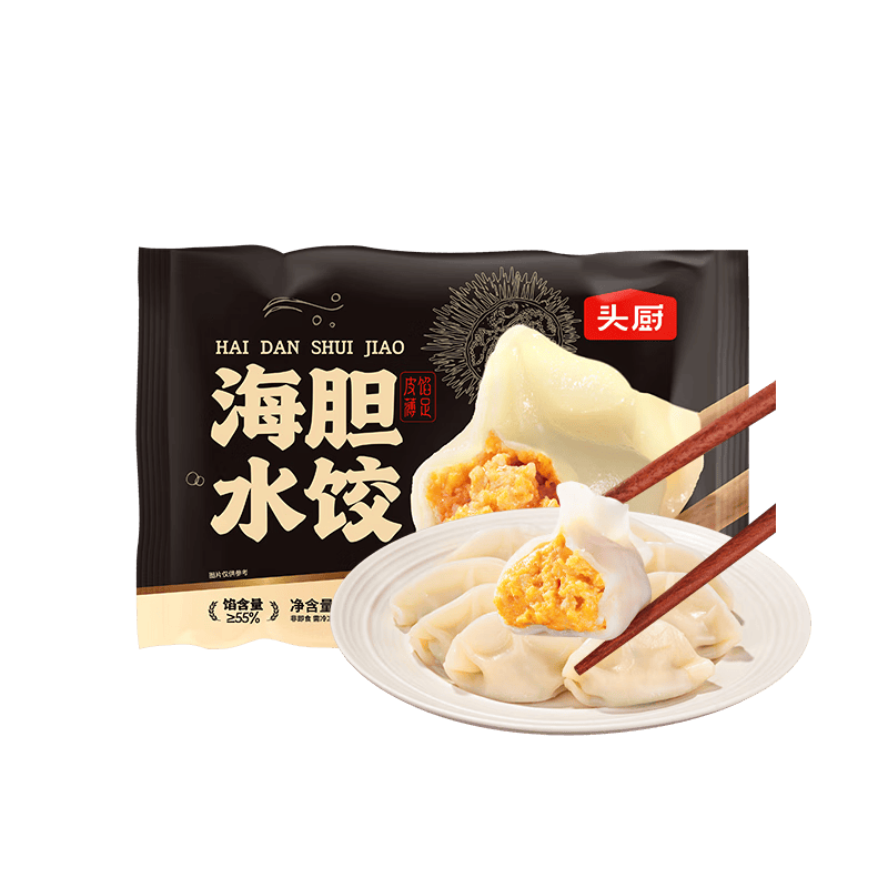 头厨海胆水饺240g共12只 海鲜速冻饺子早餐食品半成品