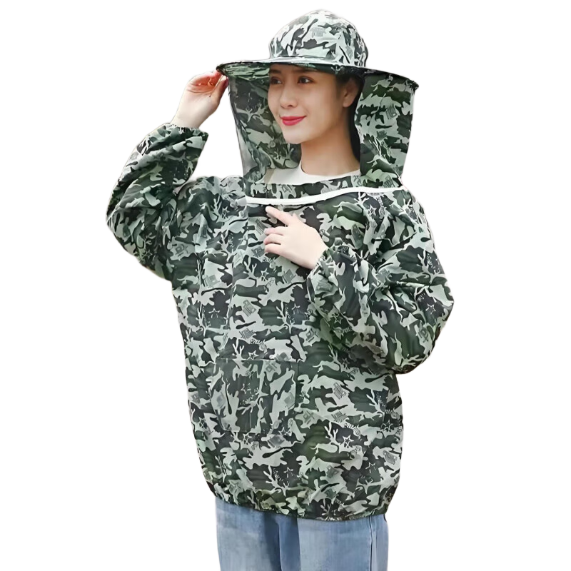 鳴固防蜂服半身蜂衣養(yǎng)蜂防護(hù)服透氣散熱 五星色
