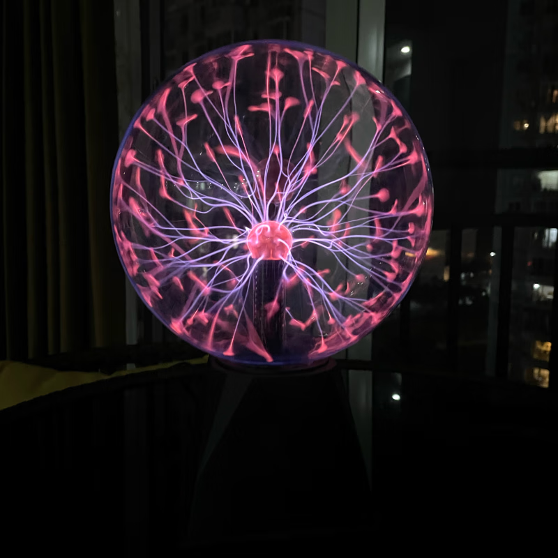 觸摸魔法閃電人造離子靜電球聲控感應(yīng)電弧燈光玩具送孩子生日禮物 3寸紅光(球徑7.5cm)