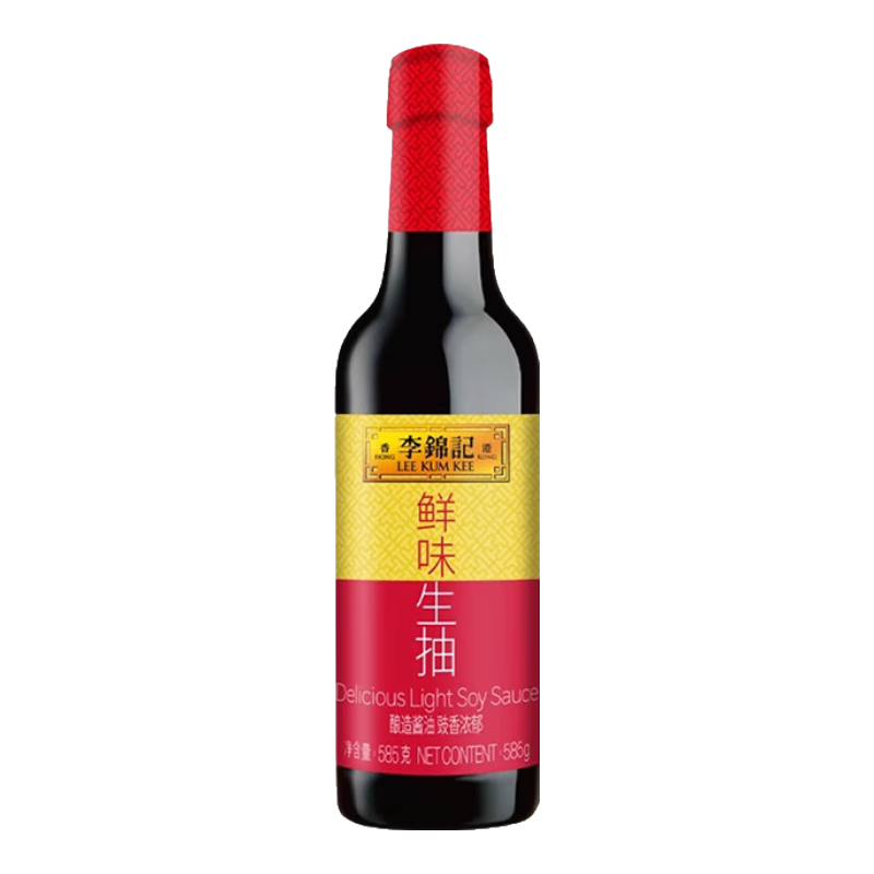 李锦记鲜味生抽585g 家用瓶装提味增鲜 厨房炒菜做饭酿造酱油调味料 鲜味生抽585g*1瓶