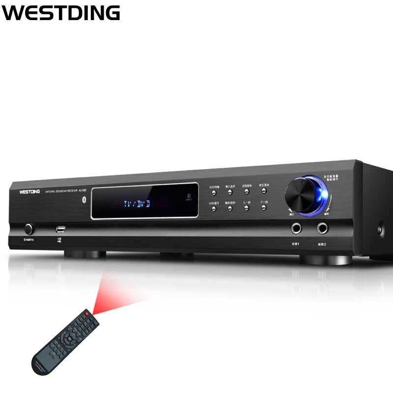 威斯汀（WESTDING） AV985家庭影院模拟5.1大功率功放机USB播放家用功放 黑色