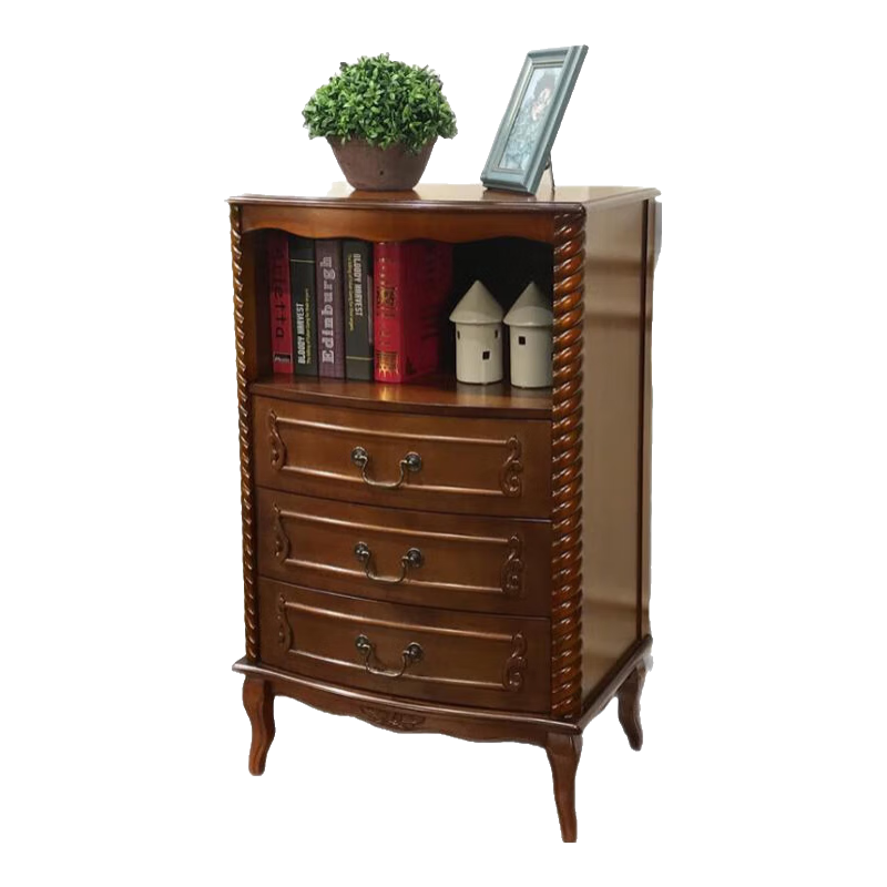 格瀾帝爾（growdear）斗柜美式實(shí)木五斗柜臥室五斗櫥創(chuàng)意抽屜柜客廳小斗柜儲(chǔ)物柜收納柜 三斗柜（600*400*950mm）