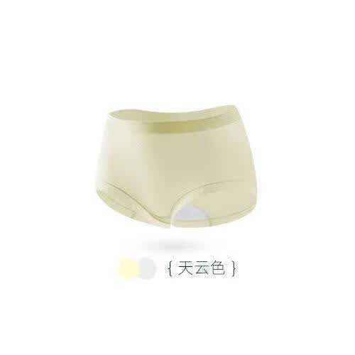 【优选好物】内裤聚乳酸弱酸护理底裆中腰女士三角裤 天云色 1条 L码（适合80-120斤