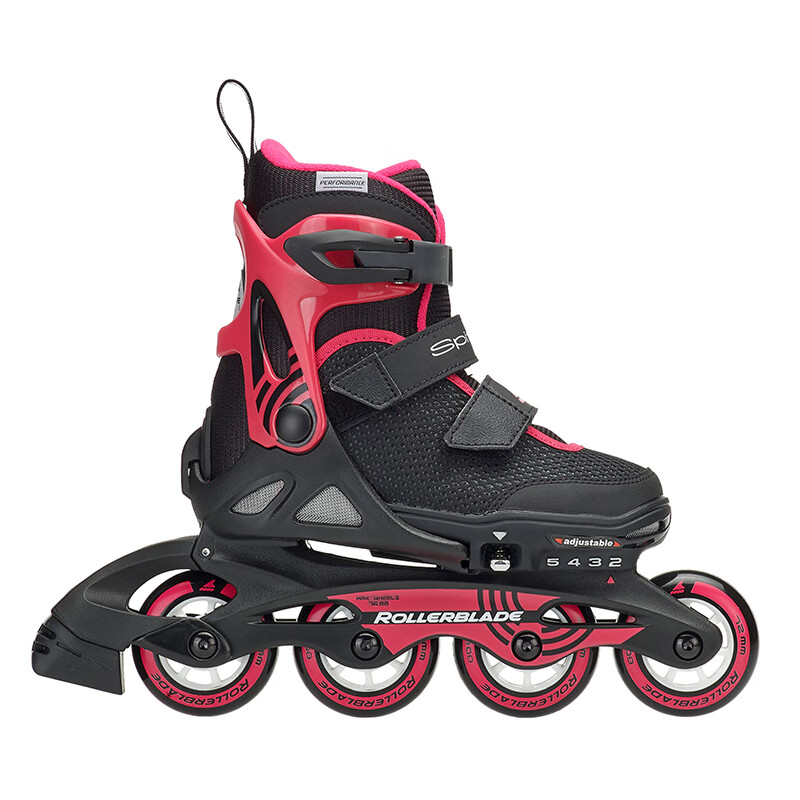 Rollerblade輪滑鞋兒童溜冰鞋男孩女童初學(xué)直排輪滑鞋可調節 黑色/粉色 S 碼（28-32碼）/（17.5-20.5cm