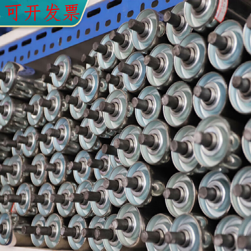 扑哩扑剌无动力托辊不锈钢滚筒线pvc输带直径50流水线主从动电镀锌