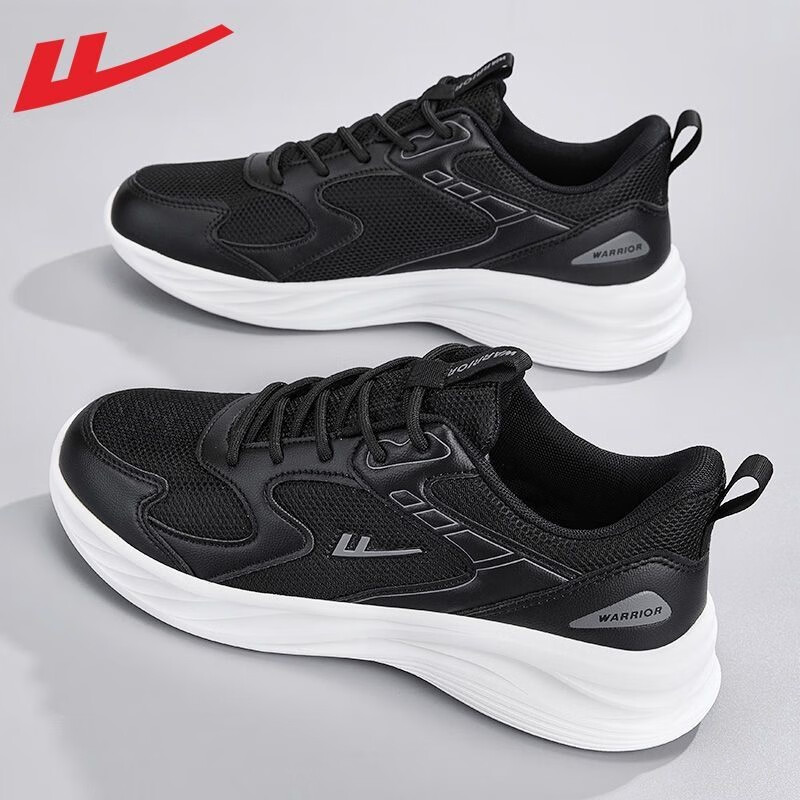 回力（Warrior）官方运动鞋女鞋秋冬跑步鞋女士舒适轻便百搭软底休闲鞋子女黑色37