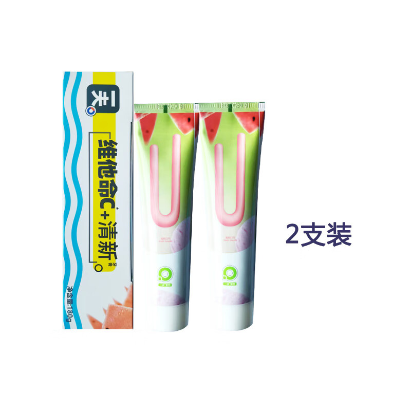 一夫（Eaff）一井牙膏水蜜桃清新口气护龈180g100g140g西瓜冰激凌薄荷家庭装 西瓜冰激凌薄荷2支【360克】