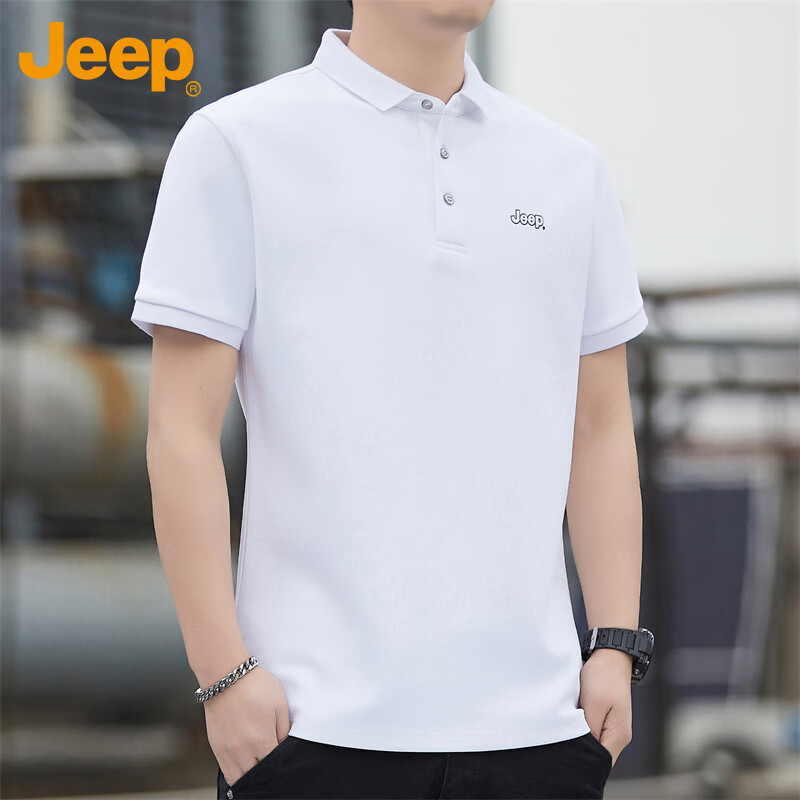 吉普(JEEP)美式高端Jeep凉感短袖t恤男士2025年夏季新薄款潮无痕运动半袖上 999958藏青Jeep【专柜正品】 L 推荐111-120斤