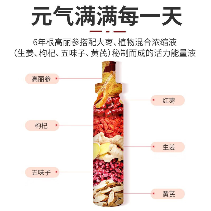正官庄六年根高丽参人参营养品礼盒缓解疲劳活气力20ml*30瓶  活气力 20ml*30瓶