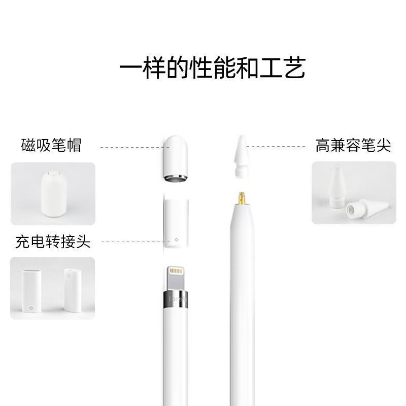 铂呐苓适用applePencil转换头苹果笔配对充电转接头type-c转接iPad转换器平板电容触控笔充电线新款 转接头套装【三件套-仅充电】