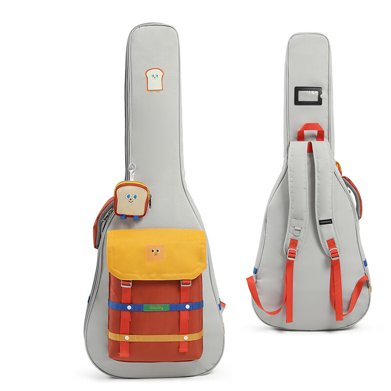 曼爾樂(lè )器吃貨吉他包民謠吉他包新潮學(xué)生男女吉它袋套兒童個(gè)性潮流樂(lè )器背包 K-62民謠吉他包