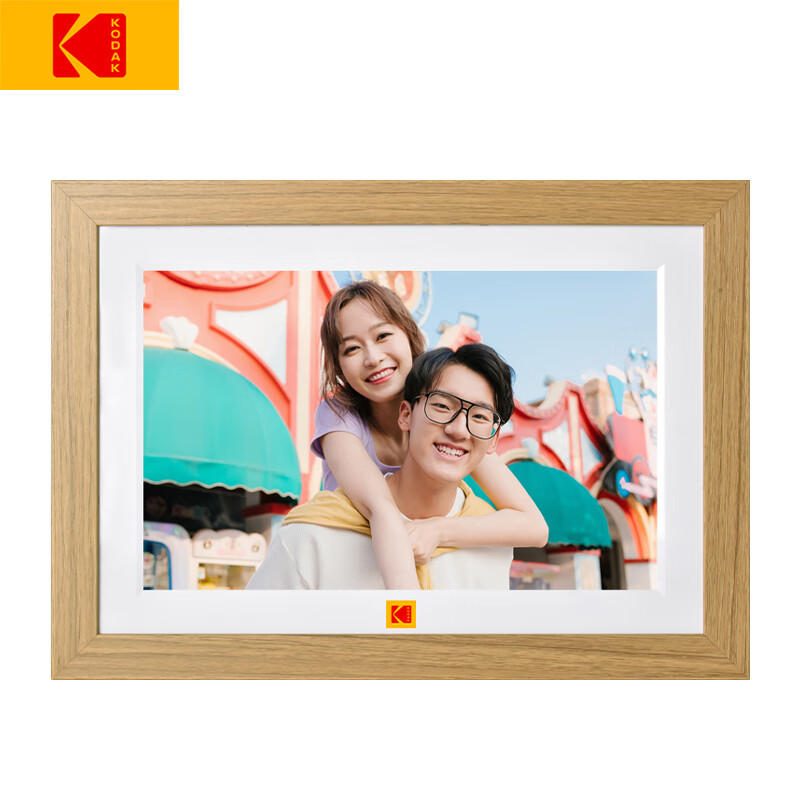 KODAK1018W 数码相框10.1/15.6英寸高清电子相册摆台可挂壁照片视频播放器 （1018W）10.1英寸）木色