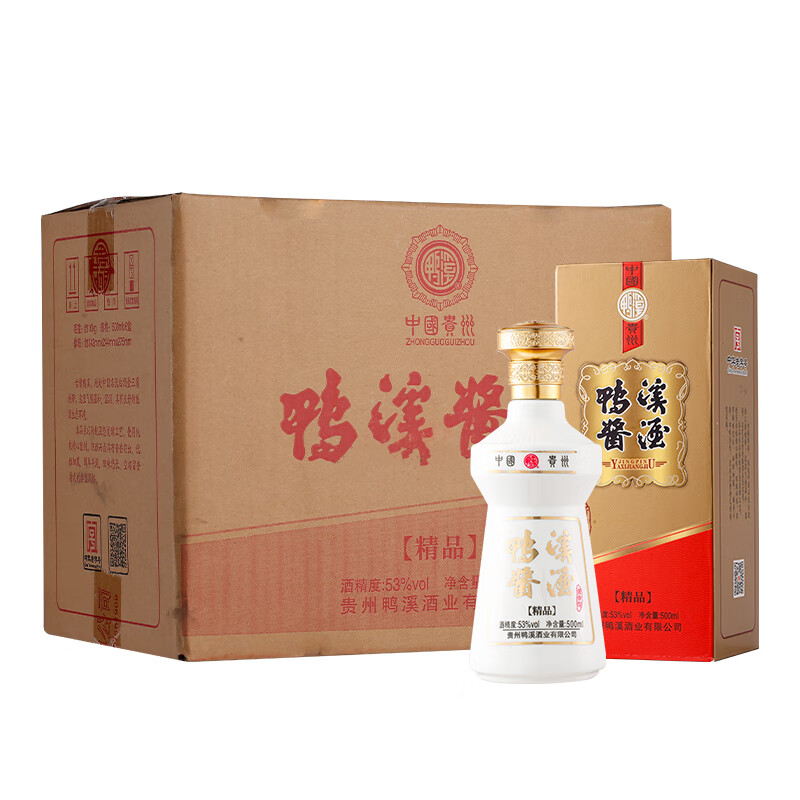 鸭溪酱酒精品酱香型白酒53度坤沙纯粮白酒500ml瓶高端酒水 53度 500mL 6瓶 鸭溪酱酒精品