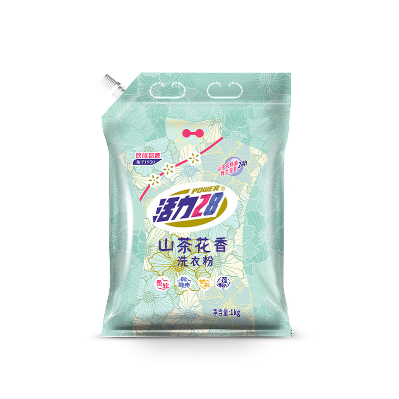 活力28山茶花洗衣粉深层清洁持久留香护色增亮官方旗舰店正品 1kg 山茶花洗衣粉1kg*1袋