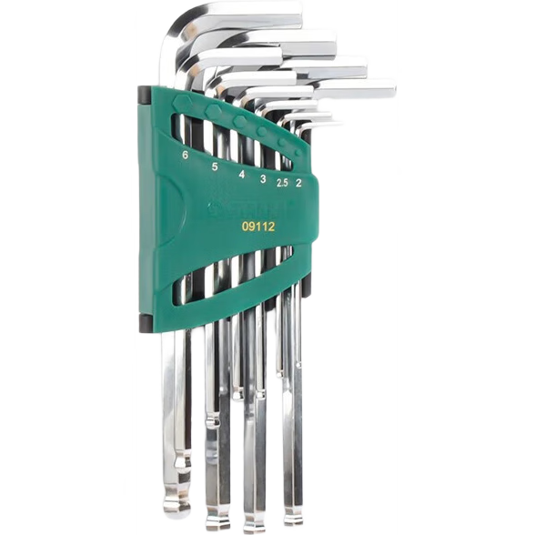 世達(dá)（SATA）加長公制內(nèi)六角扳手內(nèi)六方L型扳手組套10pcs 09112  