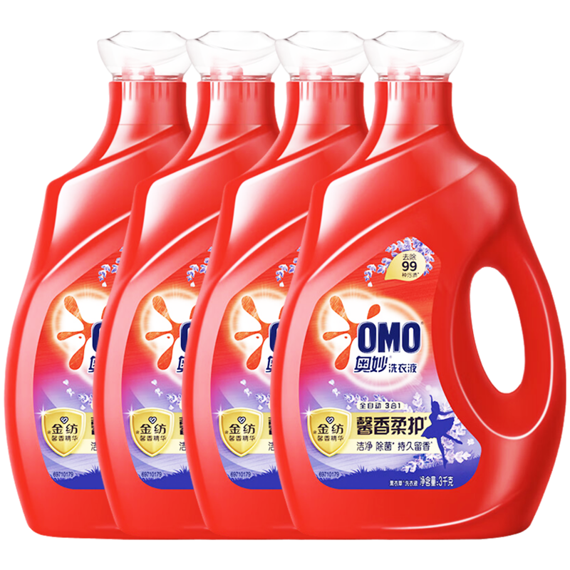 ���ڲ��������OMO��ϴ��Һ ȫ�Զ�����һ�����޹�²���˳���־����������ϴ��Ʒ�� ��24�޹�²�3kg*4ƿ