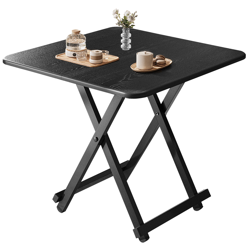 小魔折叠桌 家用小户型简易桌子餐桌户外便携桌出租屋方桌麻将桌 黑
