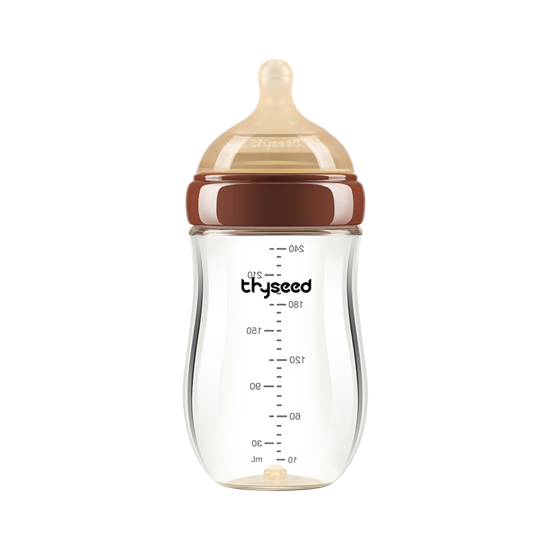 世喜新生兒防脹氣奶瓶1-2個(gè)月玻璃嬰兒仿母乳奶嘴240ml
