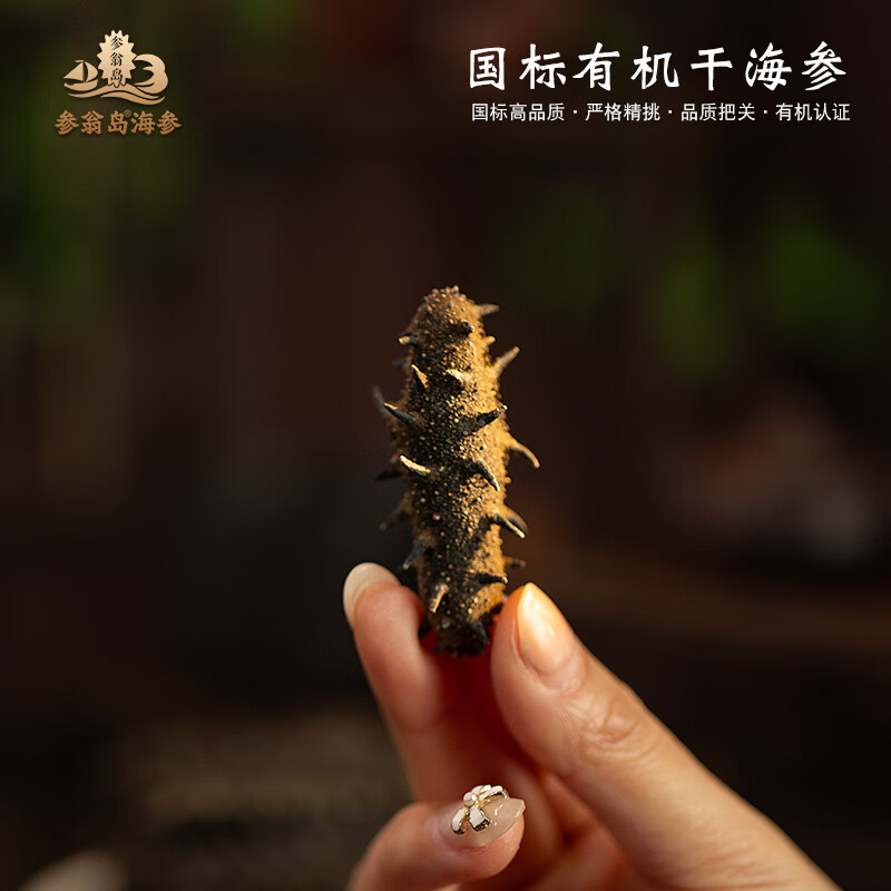 参翁岛【过节送礼促销活动】大连底播纯淡干海参 150克g礼盒装 国标有机 经典礼盒装 150g*1盒 18-24头