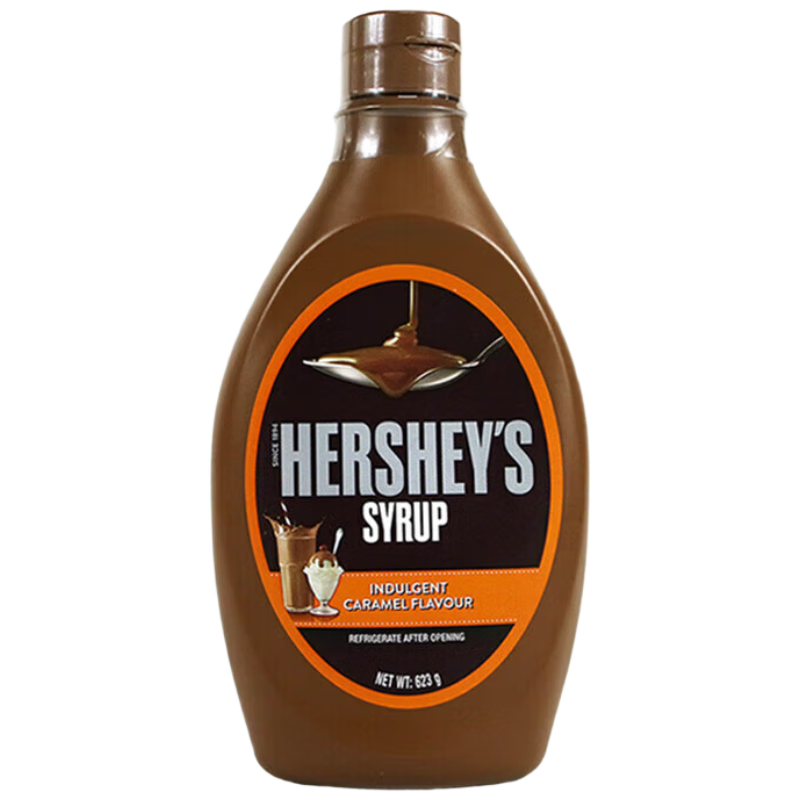 好時（Hershey’s）糖漿623g*2瓶沖飲產(chǎn)品焦糖調(diào)味醬早餐家用烘焙原料蛋糕咖啡淋醬