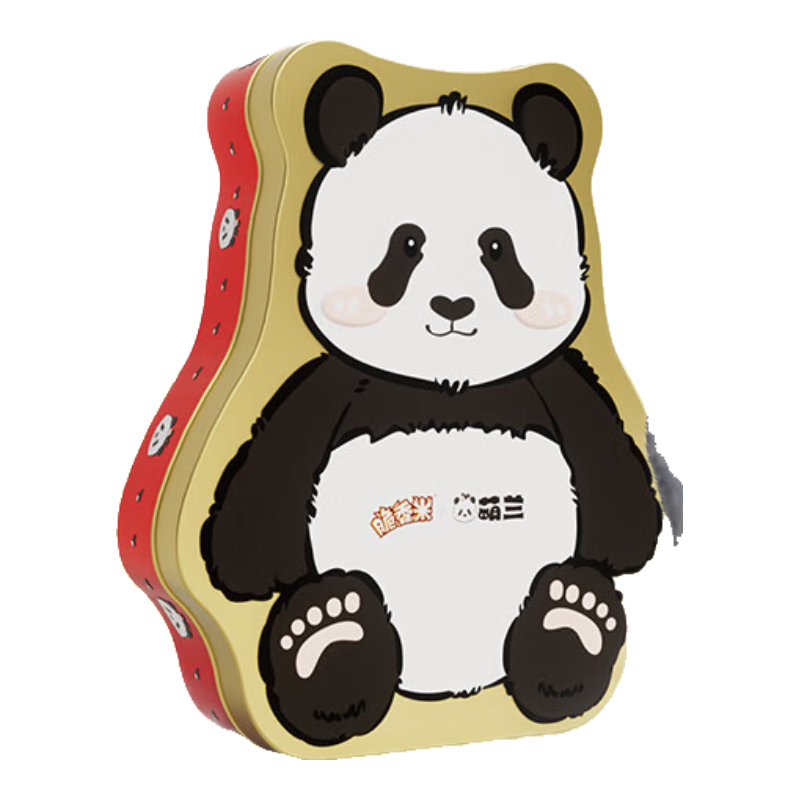 脆香米x萌兰 巧克力熊猫罐 礼盒384g 休闲零食 糖果 生日礼物 圣诞礼物