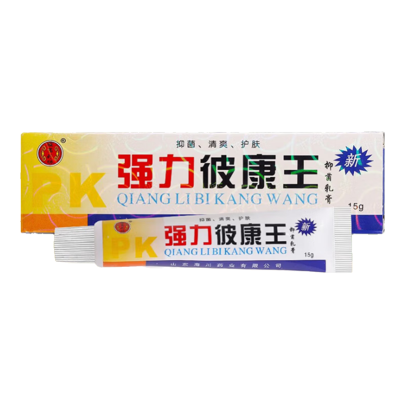 报恩药坊强力彼康王皮肤瘙痒抑菌乳膏 皮肤彼康王手脚腿内侧痒抑菌软膏15g 1盒装（特价无买赠）