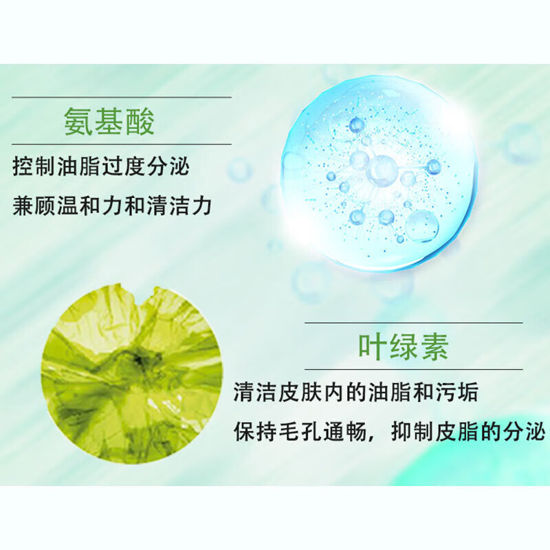 BUV叶绿素氨基酸洗面奶男女深层控油清洁收缩毛孔去黑头细嫩洁面泥 【黄子韬推荐】2.0升级 /3支