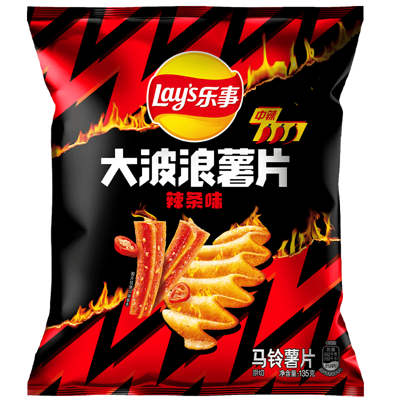 乐事（Lay's）大波浪薯片 辣味系列 辣条味 135g 新品上市