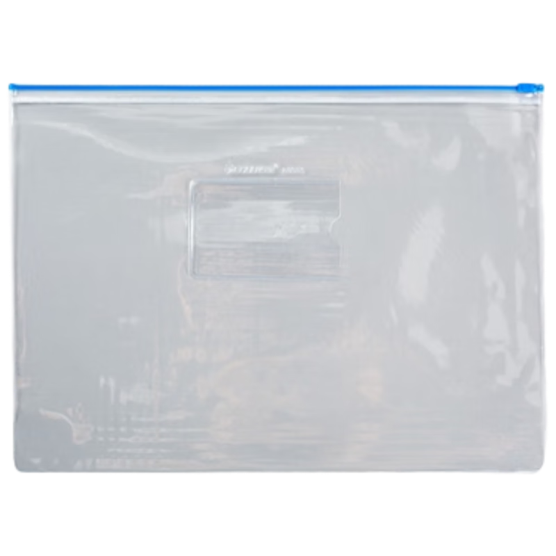 助生A4透明PVC拉邊袋拉鏈袋高透辦公資料袋文件袋軟塑料拉鎖袋18絲