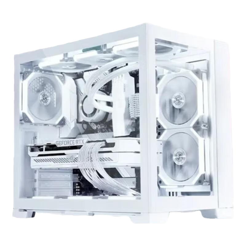 LIANLI聯(lián)力包豪斯 O11D MINI臺式電腦機箱海景房游戲機箱僅支持SFX電源 主機電腦機箱 聯(lián)力包豪斯011Dmini-純白色