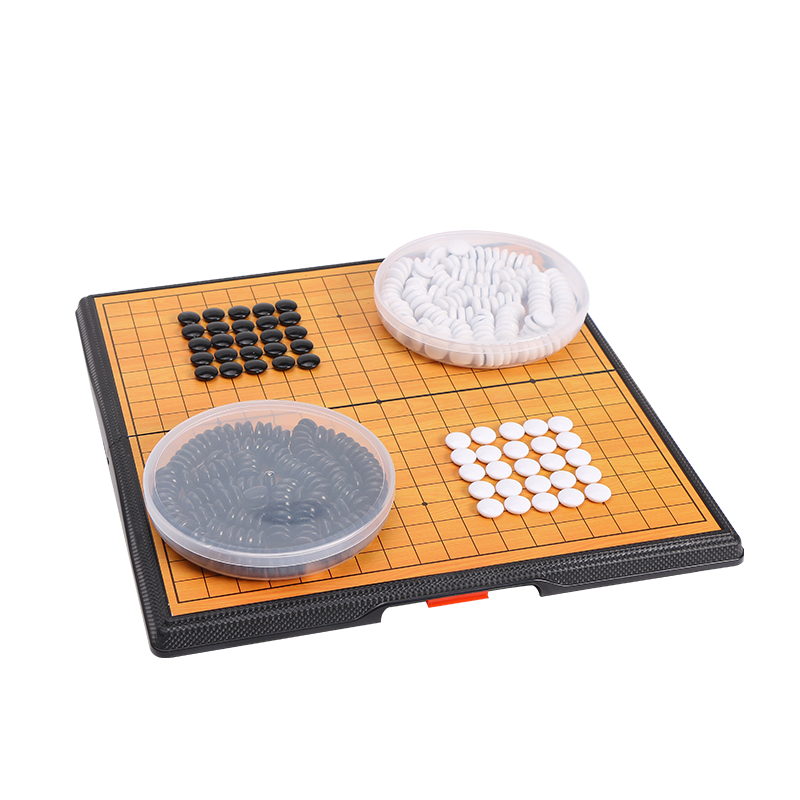雙元官方正品圍棋五子棋磁性折疊棋盤套裝兒童學(xué)生初學(xué) 磁性圍棋19路線361顆棋子