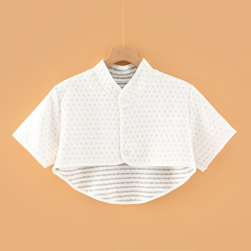 夢(mèng)哩優(yōu)品四季純棉護(hù)肩膀頸椎坎肩坐月子防寒中老年睡覺(jué)肩周保暖披肩長(zhǎng)短袖 短袖立領(lǐng) 后背加長(zhǎng)【灰愛(ài)心】 M【建議80-100斤】