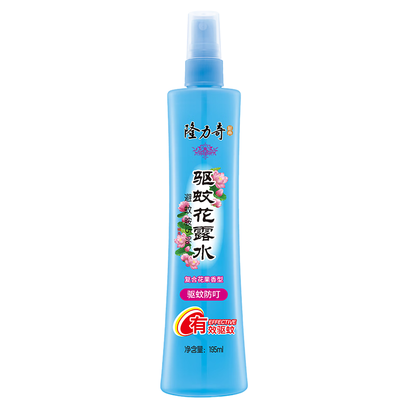 隆力奇驱蚊花露水复合花果香型驱蚊喷雾清凉驱蚊液195ml