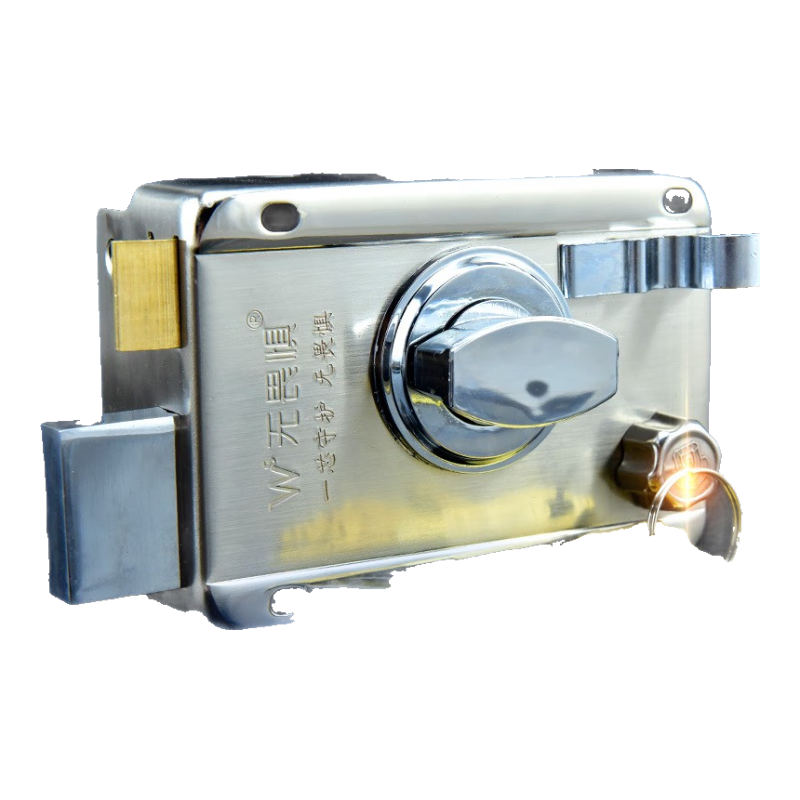 無(wú)畏懼C級門(mén)鎖外裝門(mén)鎖老式防盜大門(mén)鎖葉片鎖芯室外防盜鎖銅鎖芯旋鈕款 【空轉】切邊左開(kāi)【5把鑰匙】