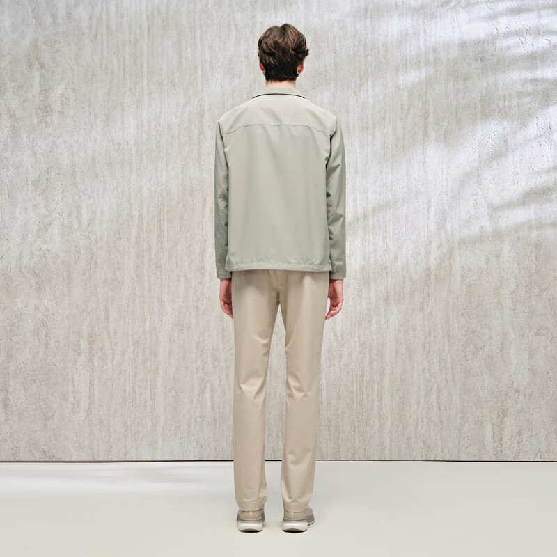 汉麻世家（HANP）男士秋季休闲外套汉麻户外通勤立领夹克上衣